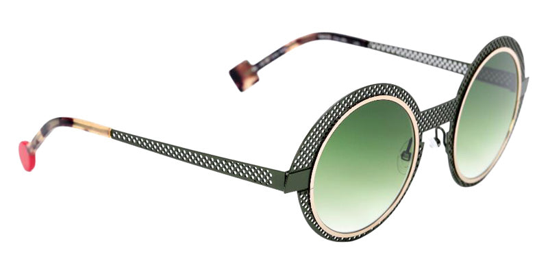 Sabine Be Be Val De Loire Hole Sun 491 50 - Khaki Satin Perforated/Or Yellow Polished #id:sbebevaldeloireholesun491_s:100105