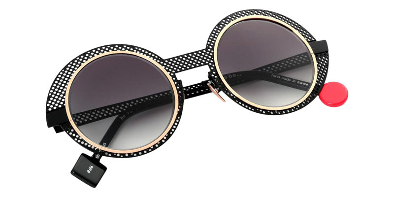 Sabine Be Be Val De Loire Hole Sun 656 50 - Black Shiny Perforated/Or Rose Polished #id:sbebevaldeloireholesun656_s:108100