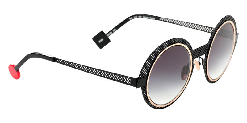 Sabine Be Be Val De Loire Hole Sun 656 50 - Black Shiny Perforated/Or Rose Polished #id:sbebevaldeloireholesun656_s:108105