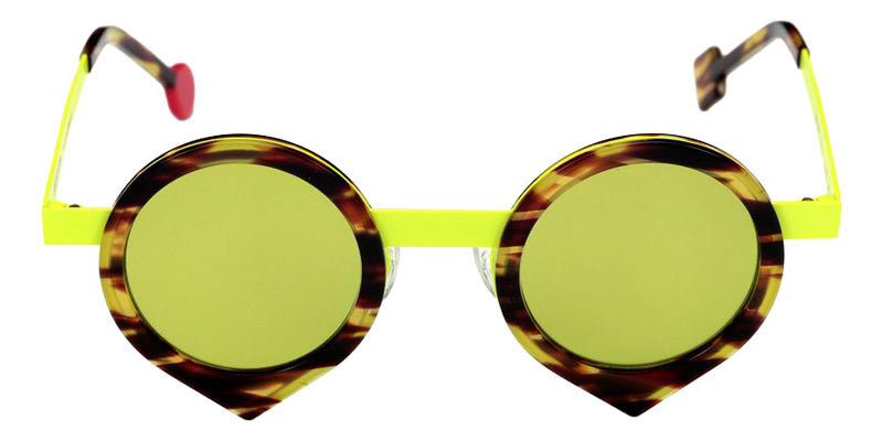 Sabine Be Be Yang Sun 240 43 - Tortoiseshell Veined Dark Shiny/Yellow Fluorescent Satin #id:sbebeyangsun240_s:100110