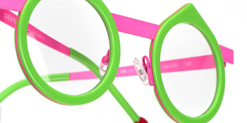 Sabine Be Be Yin 253 43 - Green Meadow Shiny/Rose Fluorescent Satin #id:sbebeyin253_s:100115
