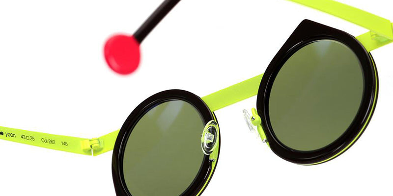 Sabine Be Be Yoon Sun 262 43 - Chocolate Black Shiny/Yellow Fluorescent Satin #id:sbebeyoonsun262_s:112115