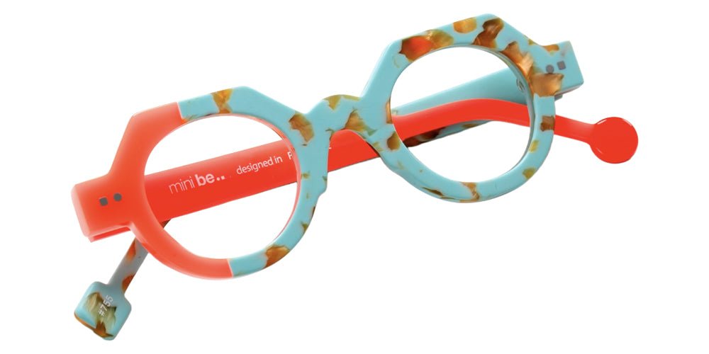 Sabine Be Mini Be Zoulou 755 37 - Turquoise Marbled Matte/Orange Fluorescent Miami Shiny #id:sbeminibezoulou755_s:104100