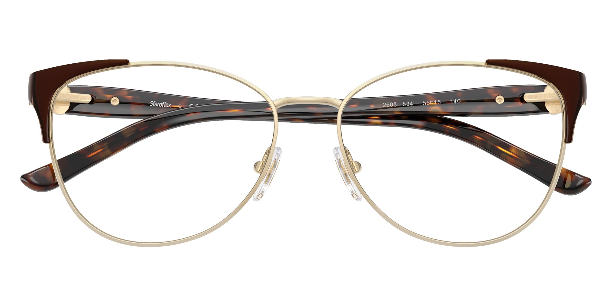 Sferoflex SF2603 534 53 - Shiny Pale Gold/Paper Havana #id:sf2603534_s:100120