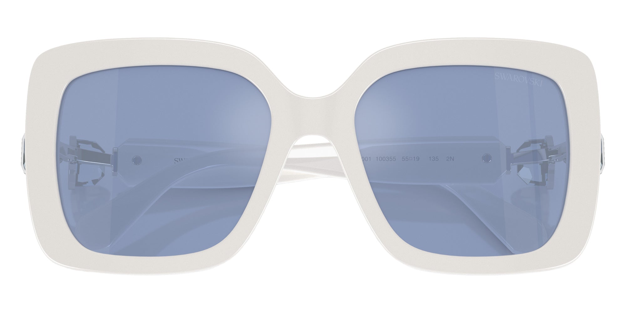 Swarovski SK6001 100355 55 - White / Light Blue Mirrored Silver #id:sk6001100355_s:108120