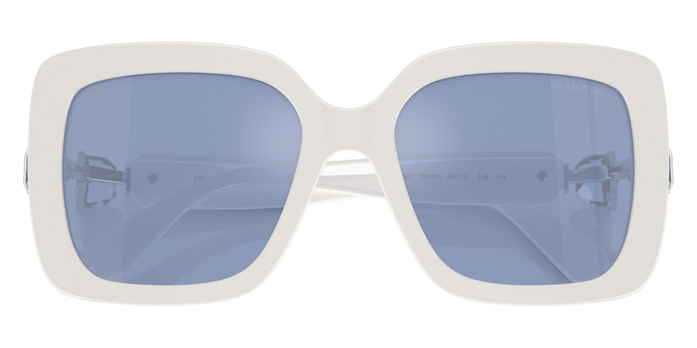 Swarovski SK6001 100355 55 - White / Light Blue Mirrored Silver #id:sk6001100355_s:108120