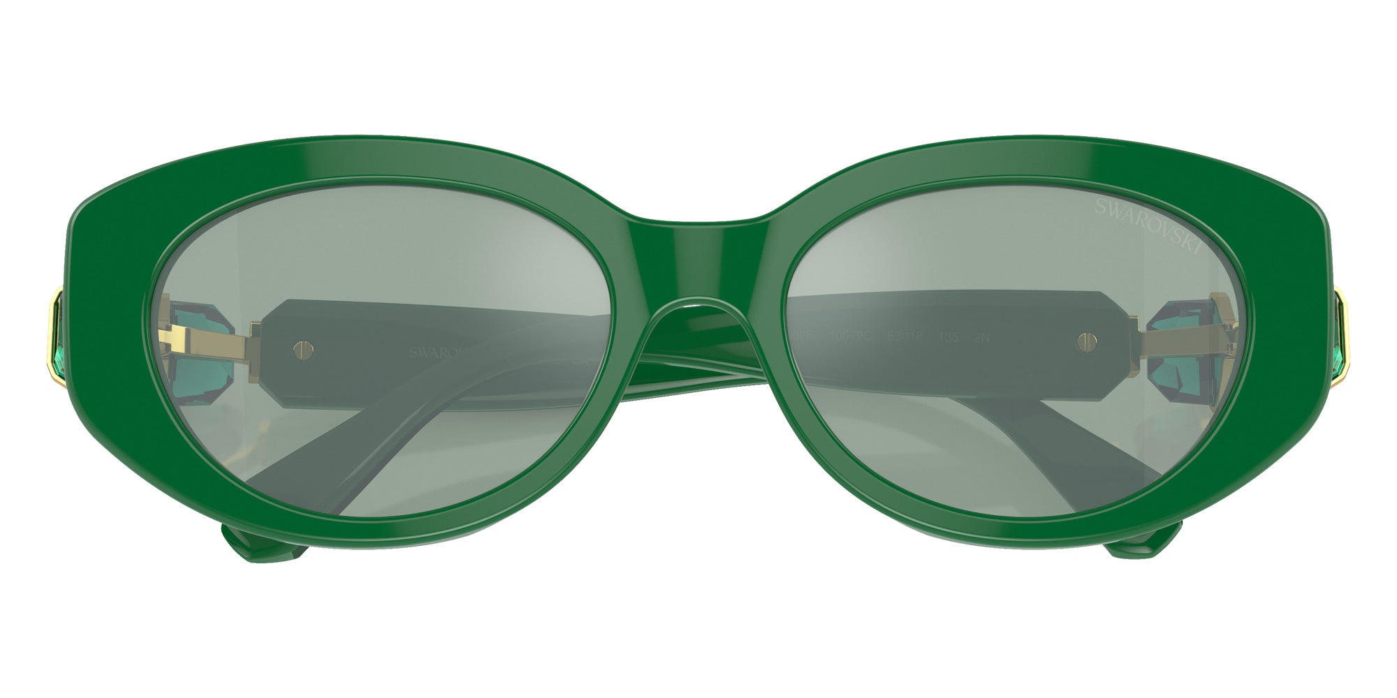 Swarovski SK6002F 10079C 54 - Dark Green / Azure Internal Mirrored Silver #id:sk6002f10079c_s:104120