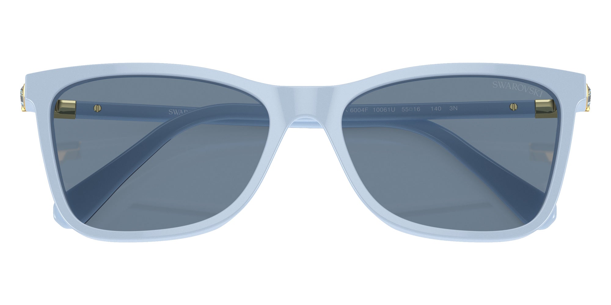 Swarovski SK6004F 10061U 56 - Clear Blue / Light Blue Mirrored Silver Int #id:sk6004f10061u_s:100120