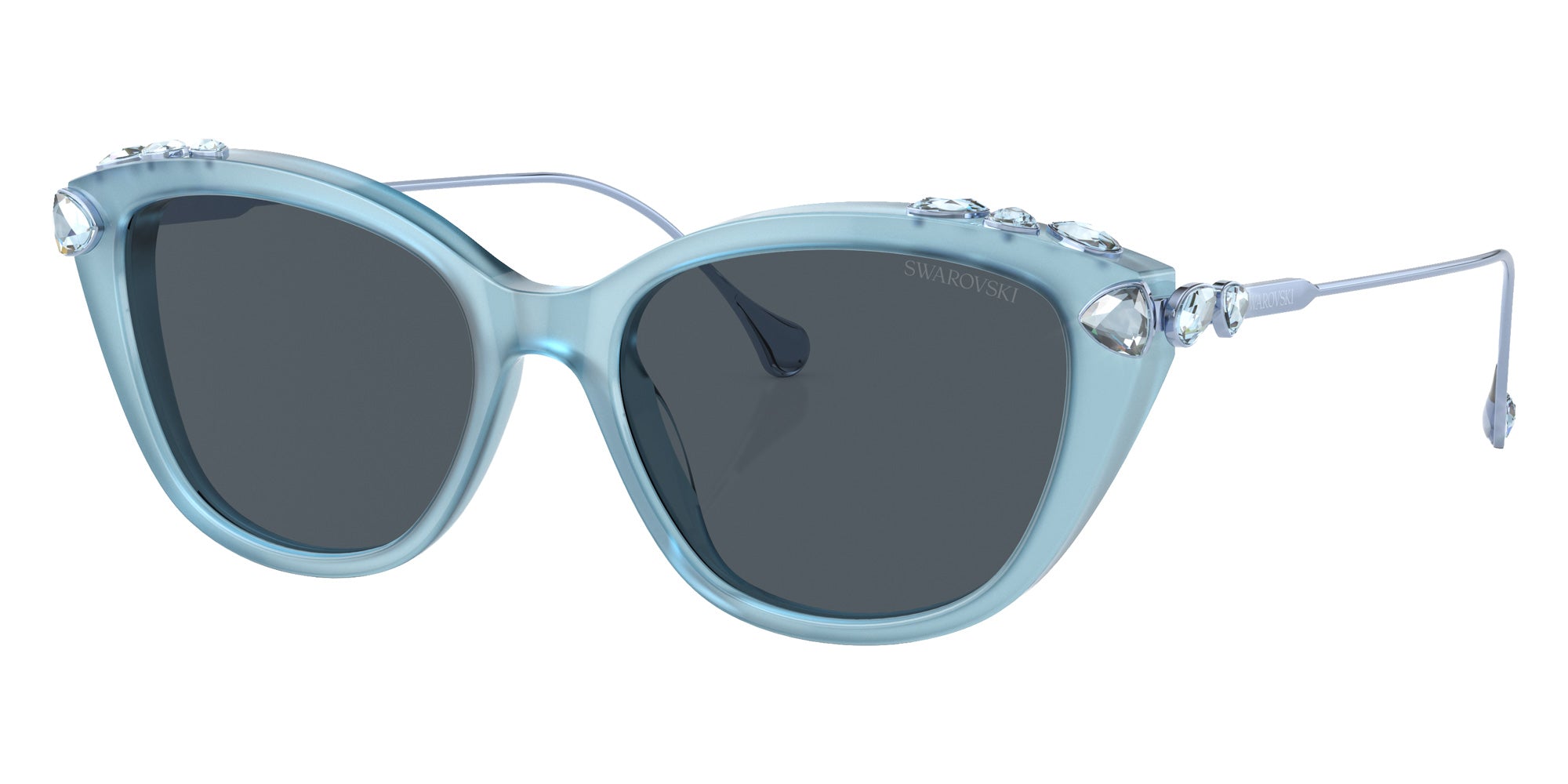 Swarovski SK6010 200487 53 - Opal Light Blue / Dark Gray #id:sk6010200487_s:110105