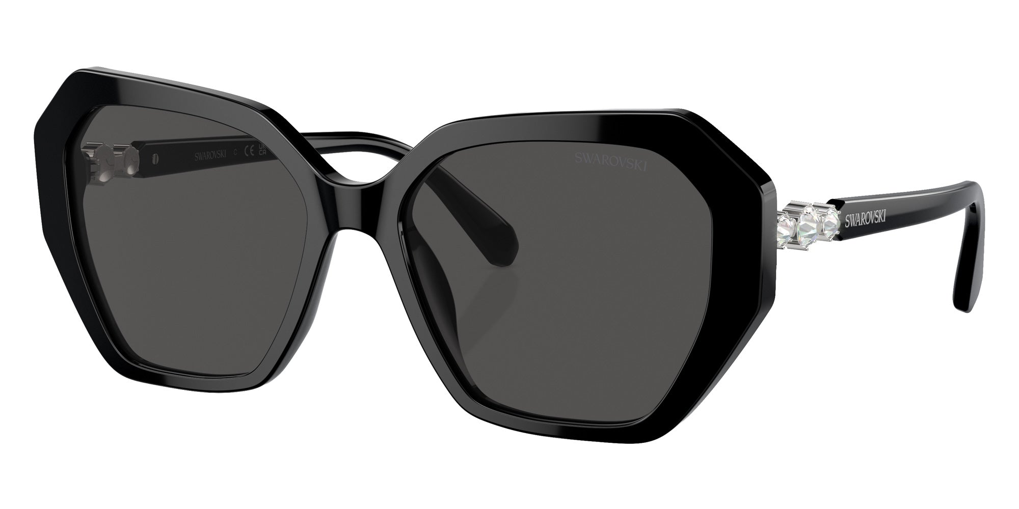 Swarovski SK6017F 100187 57 - Black / Dark Gray #id:sk6017f100187_s:100105
