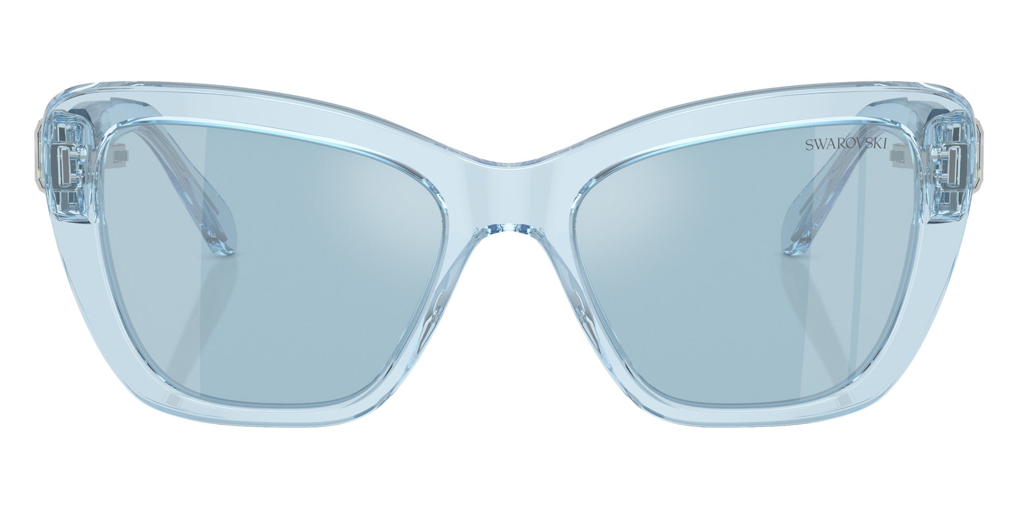 Swarovski SK6018 10491N 52 - Transparent Light Blue / Light Blue Mirrored Silver #id:sk601810491n_s:110100
