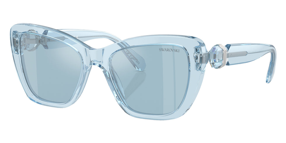 Swarovski SK6018 10491N 52 - Transparent Light Blue / Light Blue Mirrored Silver #id:sk601810491n_s:110105