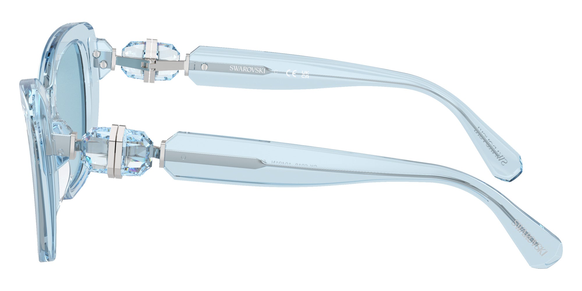 Swarovski SK6018 10491N 52 - Transparent Light Blue / Light Blue Mirrored Silver #id:sk601810491n_s:110110
