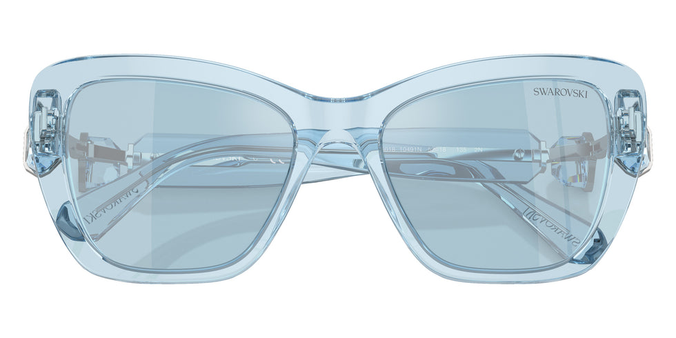 Swarovski SK6018 10491N 52 - Transparent Light Blue / Light Blue Mirrored Silver #id:sk601810491n_s:110120