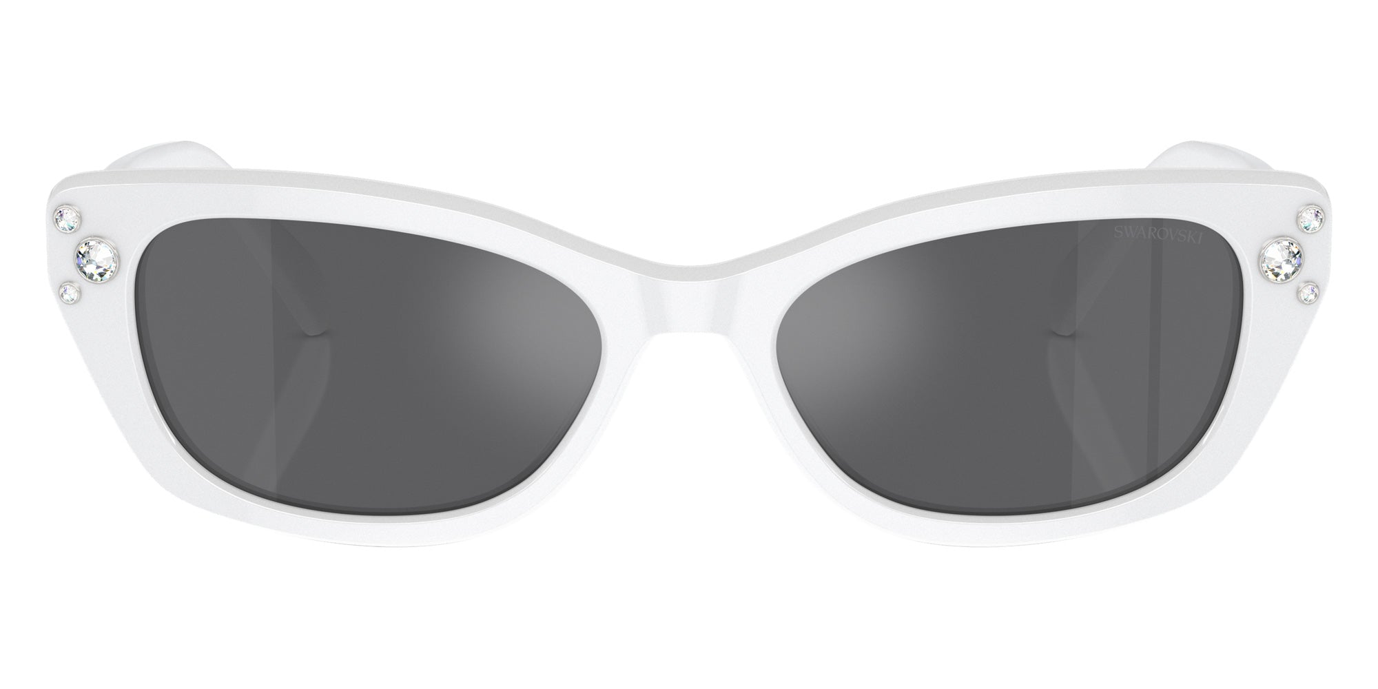 Swarovski SK6019 10336G 54 - Milky White / Gray Mirrored Black #id:sk601910336g_s:108100