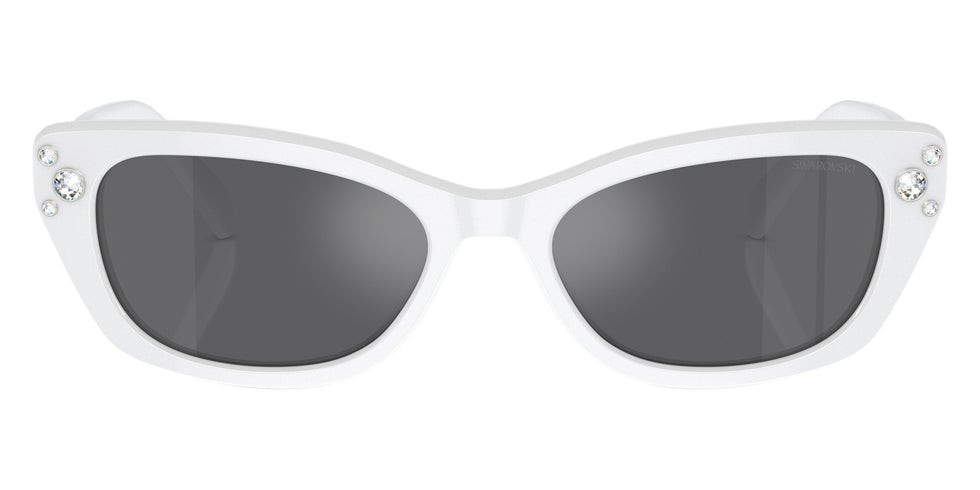 Swarovski SK6019 10336G 54 - Milky White / Gray Mirrored Black #id:sk601910336g_s:108100