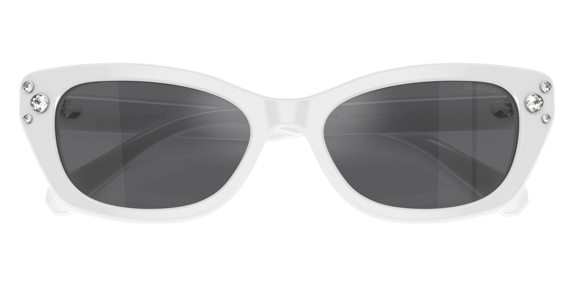 Swarovski SK6019 10336G 54 - Milky White / Gray Mirrored Black #id:sk601910336g_s:108120