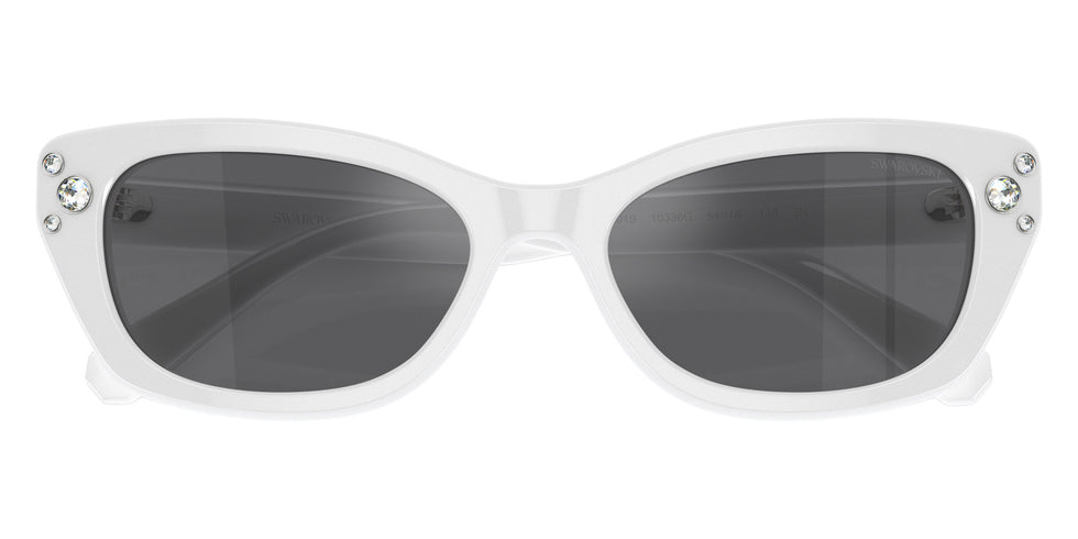 Swarovski SK6019 10336G 54 - Milky White / Gray Mirrored Black #id:sk601910336g_s:108120
