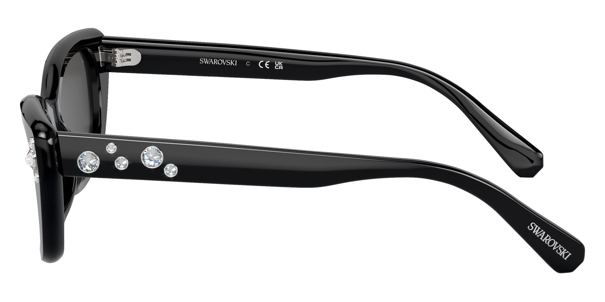 Swarovski SK6019F 100187 54 - Black / Dark Gray #id:sk6019f100187_s:100110