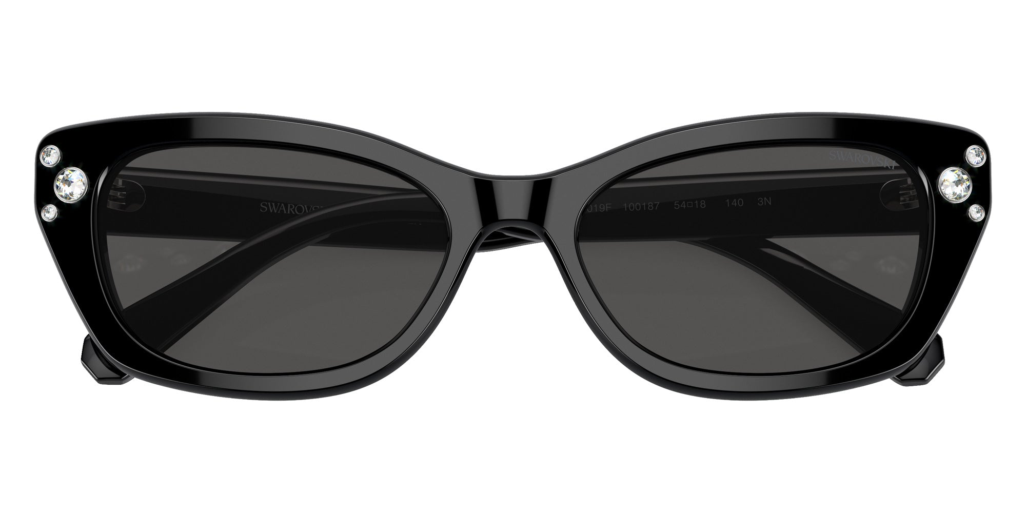 Swarovski SK6019F 100187 54 - Black / Dark Gray #id:sk6019f100187_s:100120