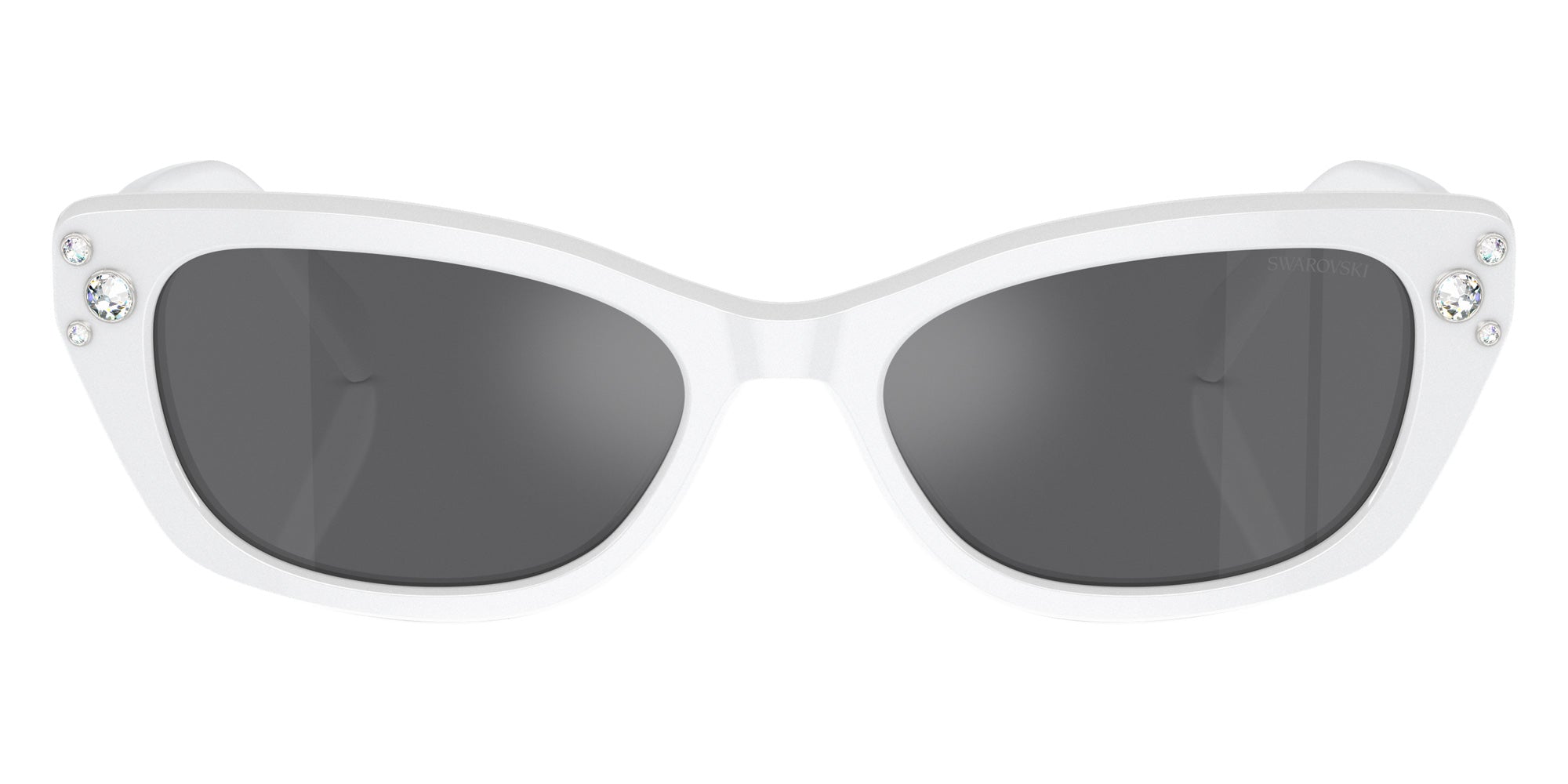 Swarovski SK6019F 10336G 54 - Milky White / Gray Mirrored Black #id:sk6019f10336g_s:104100