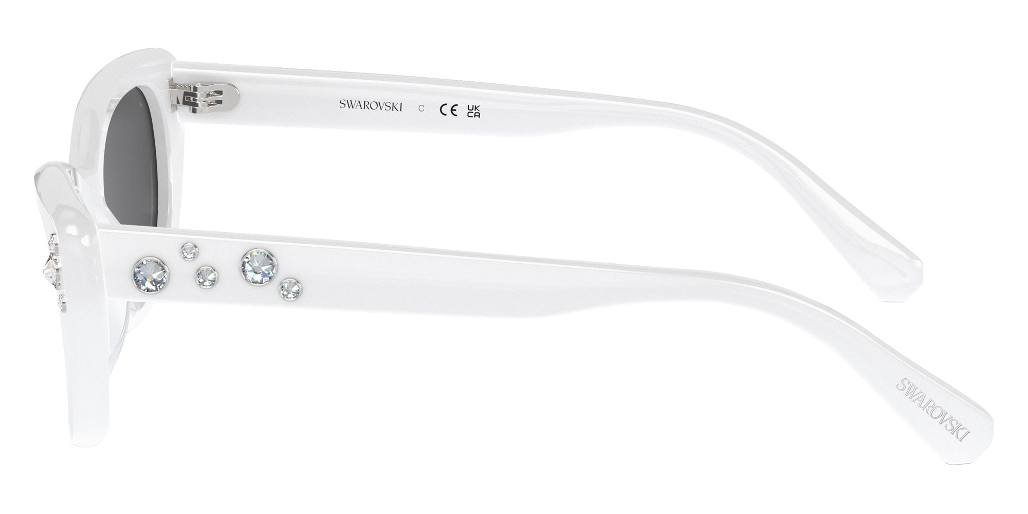 Swarovski SK6019F 10336G 54 - Milky White / Gray Mirrored Black #id:sk6019f10336g_s:104110