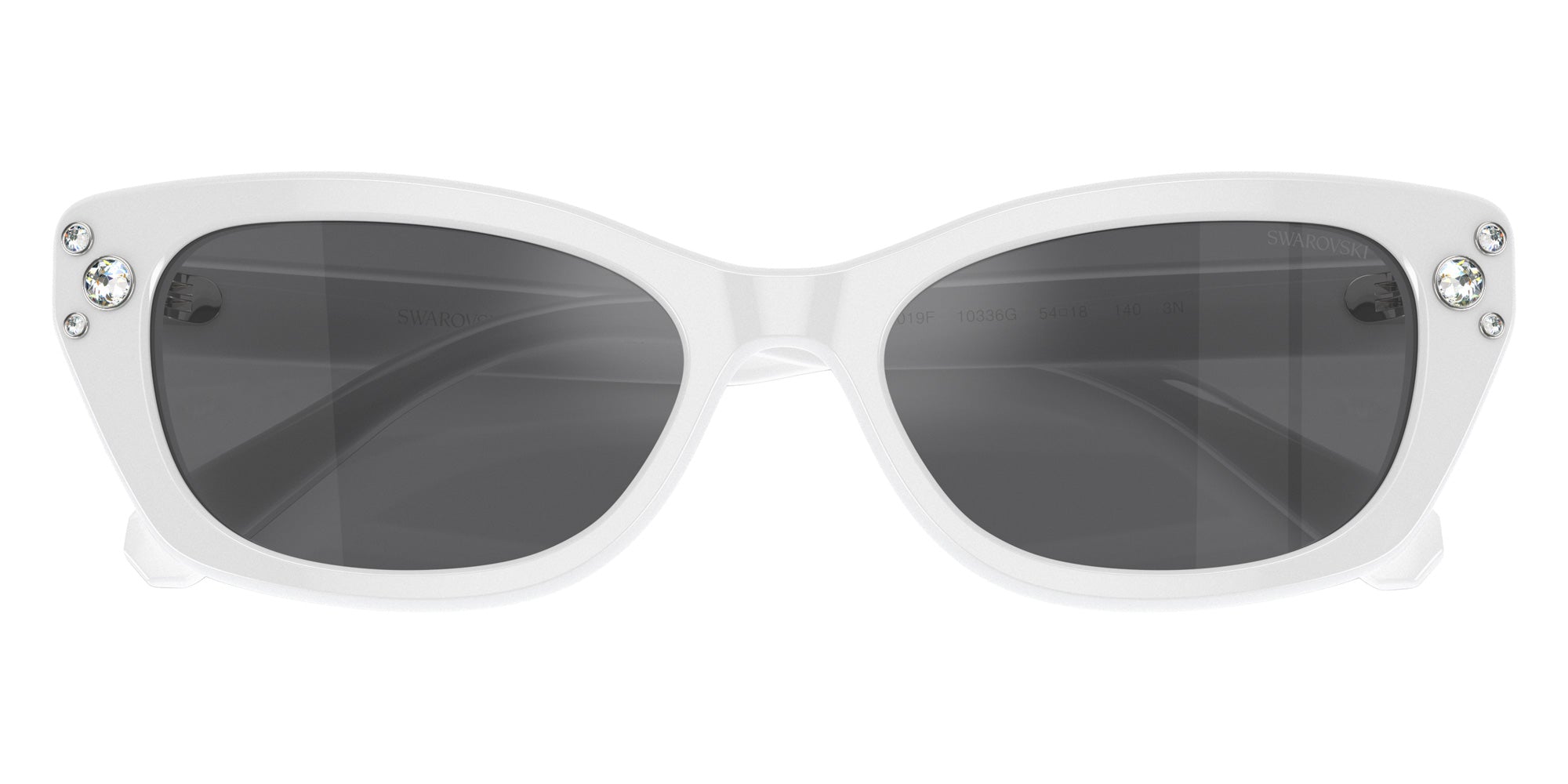 Swarovski SK6019F 10336G 54 - Milky White / Gray Mirrored Black #id:sk6019f10336g_s:104120