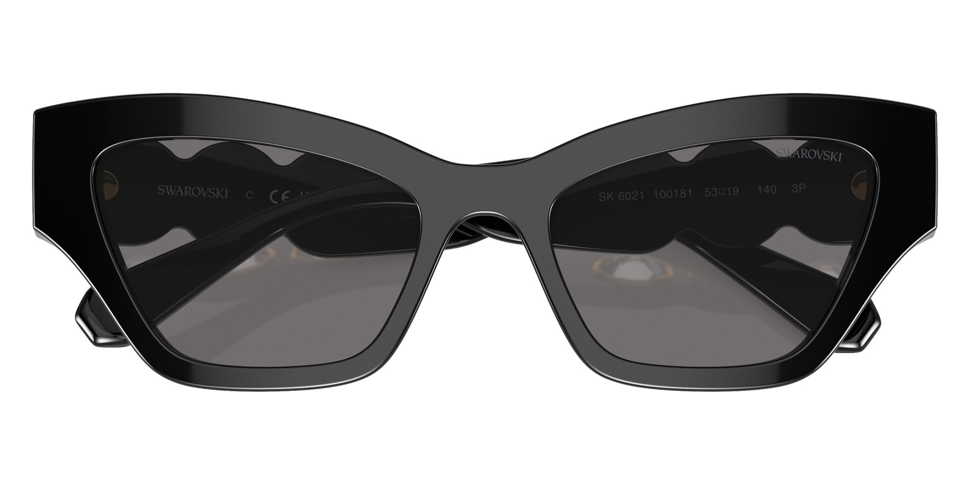 Swarovski SK6021 100181 53 - Black / Dark Gray Polarized #id:sk6021100181_s:100120