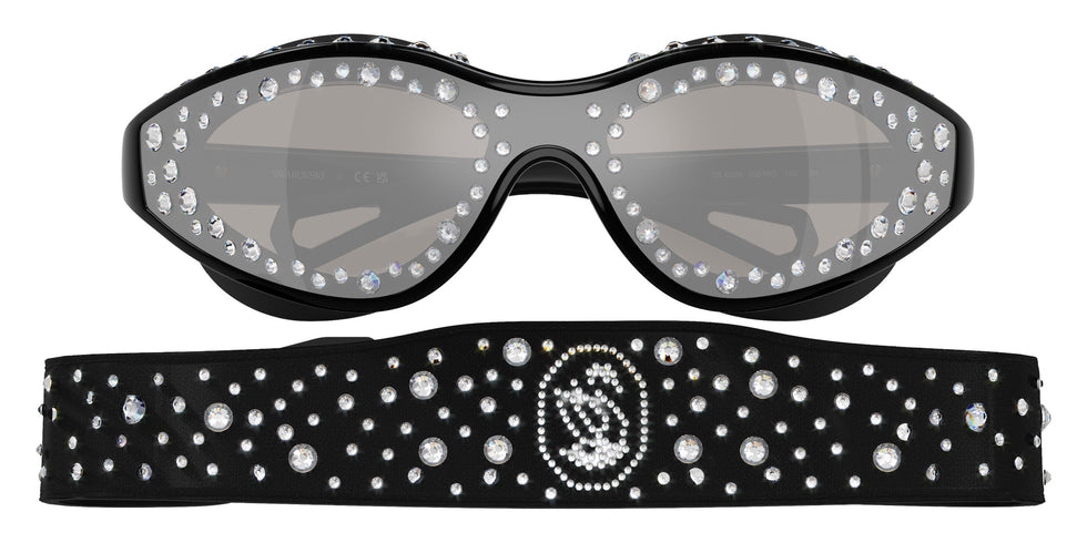 Swarovski SK6024 10016G 142 - Black / Light Gray Mirrored Silver #id:sk602410016g_s:100120