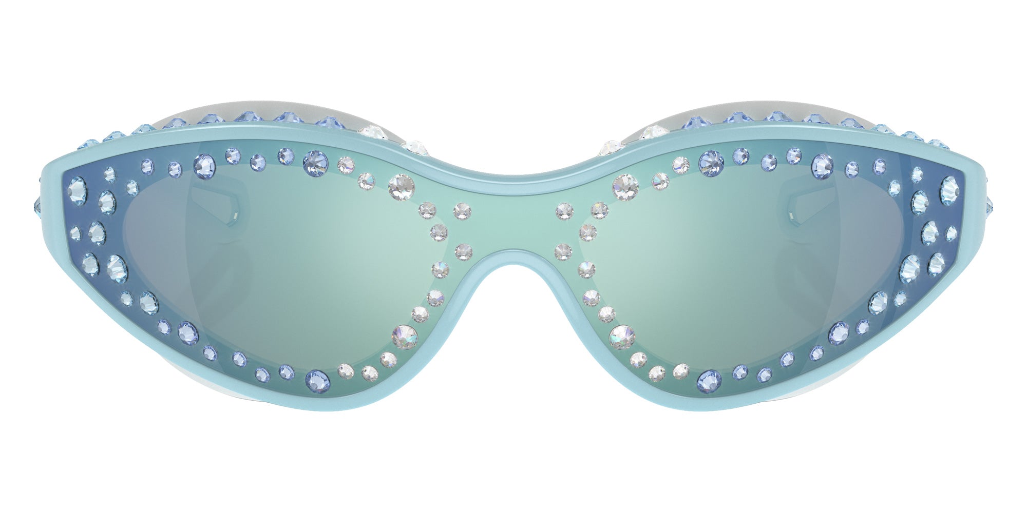 Swarovski SK6024 105255 142 - Light Blue/White / Light Green Mirrored Blue #id:sk6024105255_s:102100