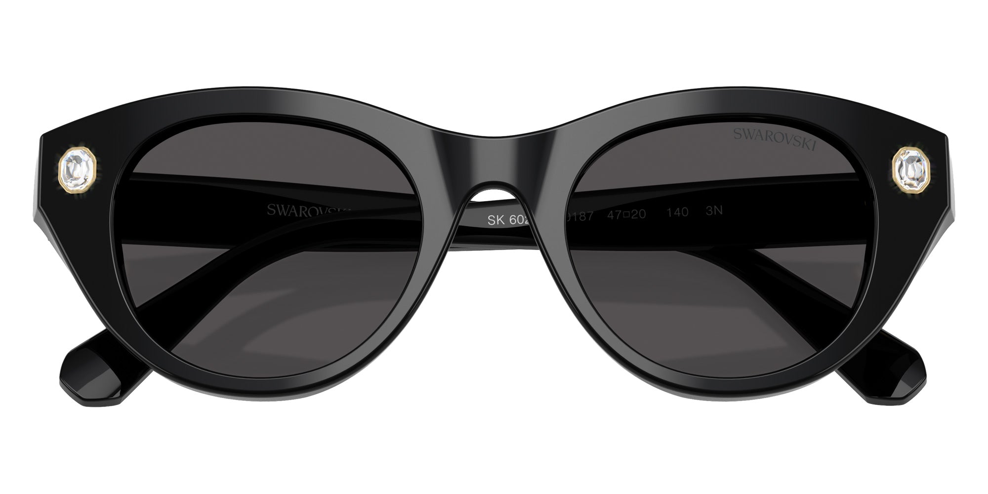 Swarovski SK6025 100187 47 - Black / Dark Gray #id:sk6025100187_s:100120