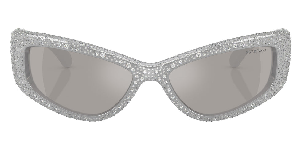 Swarovski SK6027 10596G 60 - Light Gray / Light Gray Mirrored Silver #id:sk602710596g_s:104100