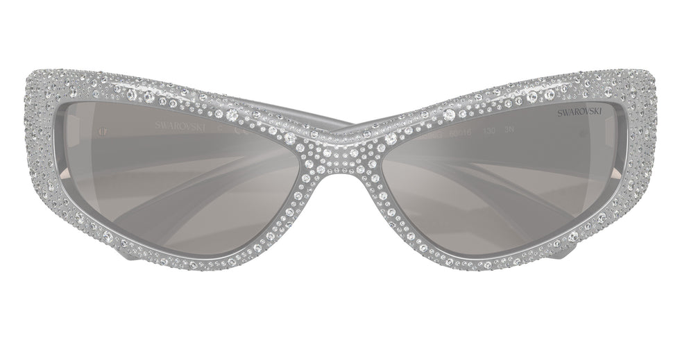 Swarovski SK6027 10596G 60 - Light Gray / Light Gray Mirrored Silver #id:sk602710596g_s:104120