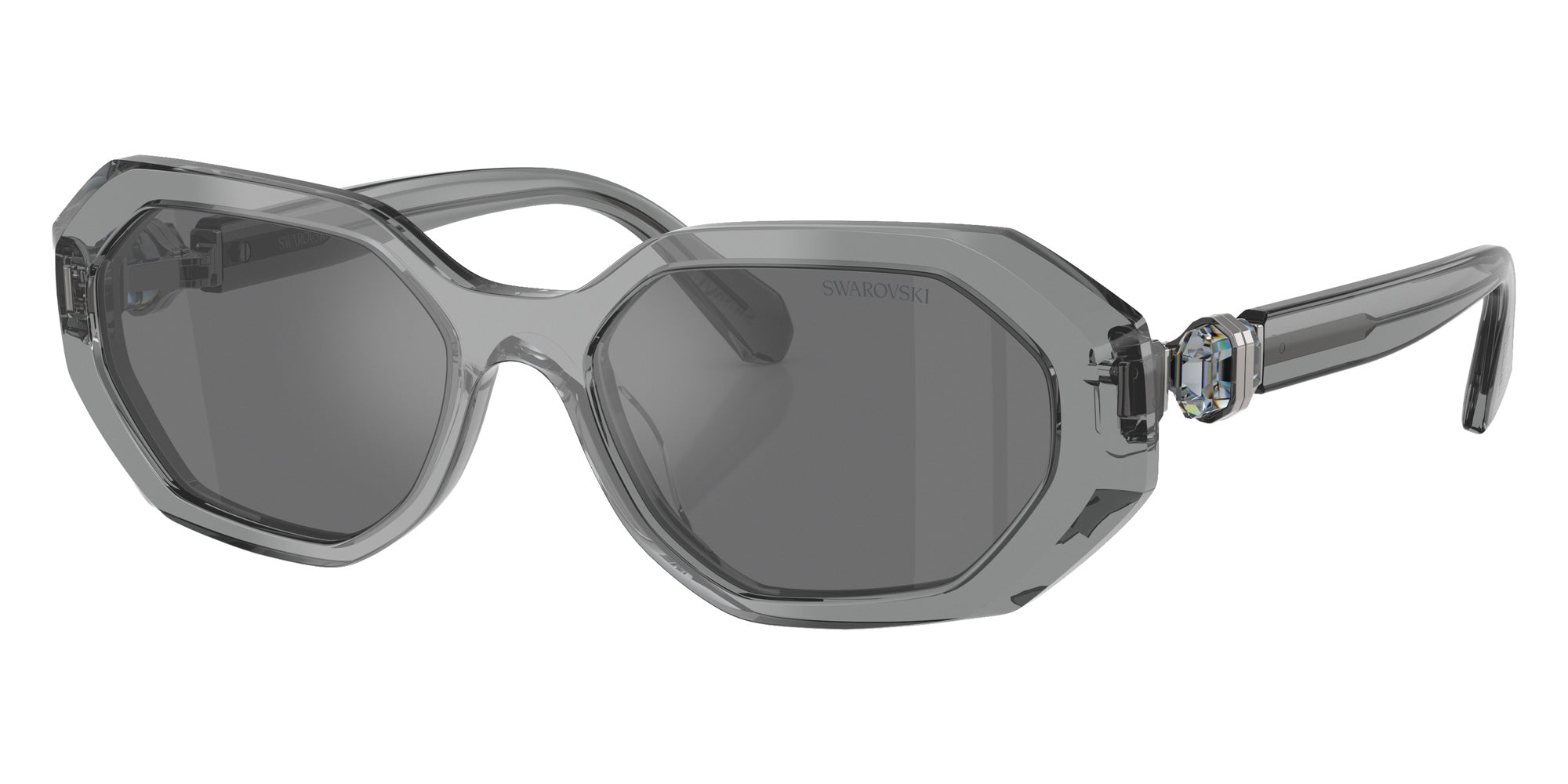 Swarovski SK6028 10626G 54 - Transparent Dark Gray / Gray Mirrored Black #id:sk602810626g_s:104105