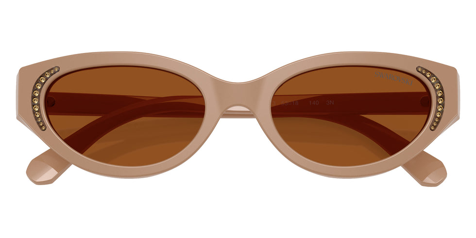 Swarovski SK6030F 106173 53 - Beige / Dark Brown #id:sk6030f106173_s:106120