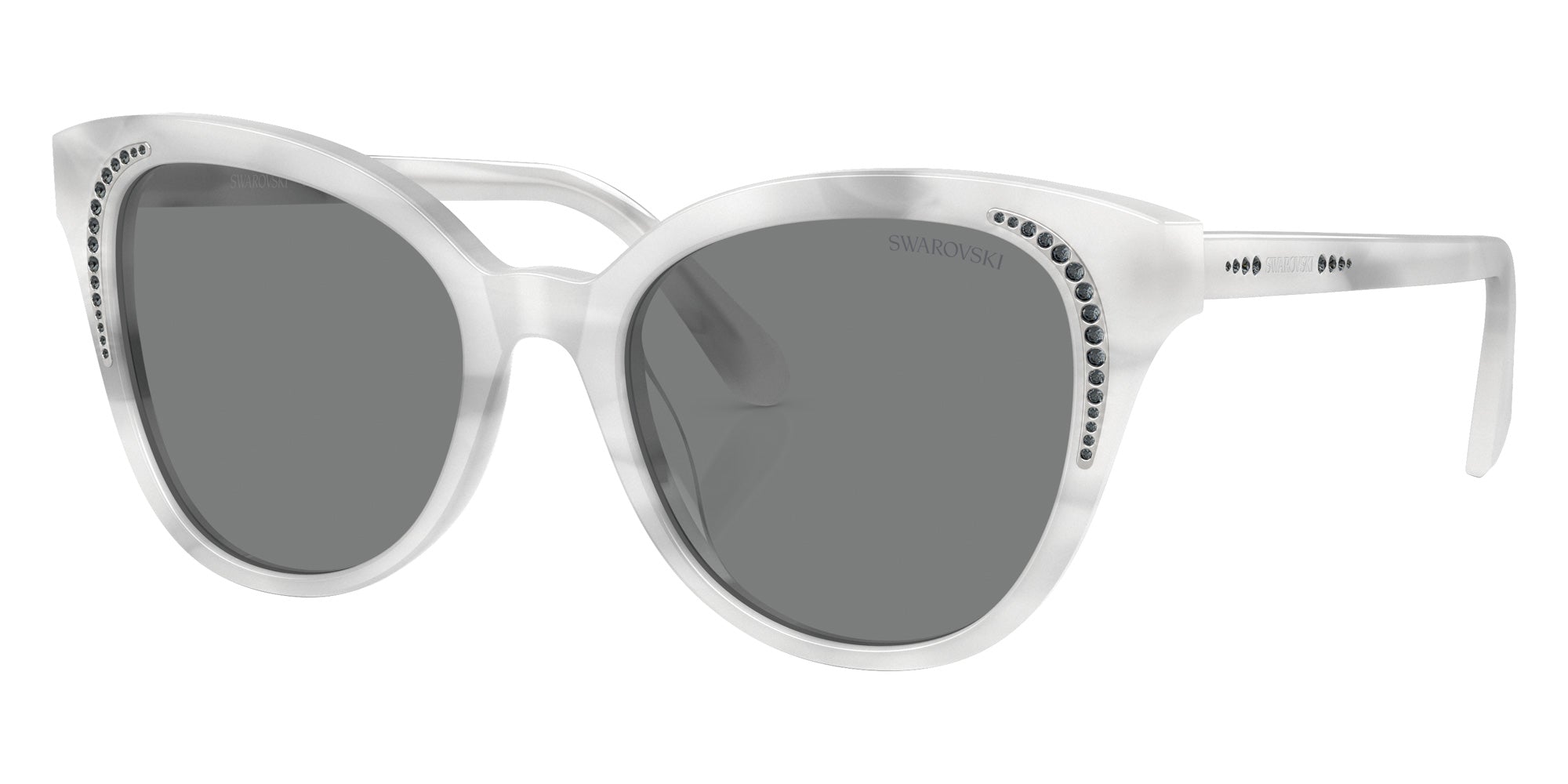 Swarovski SK6031 104287 53 - Striped White / Dark Gray #id:sk6031104287_s:108105