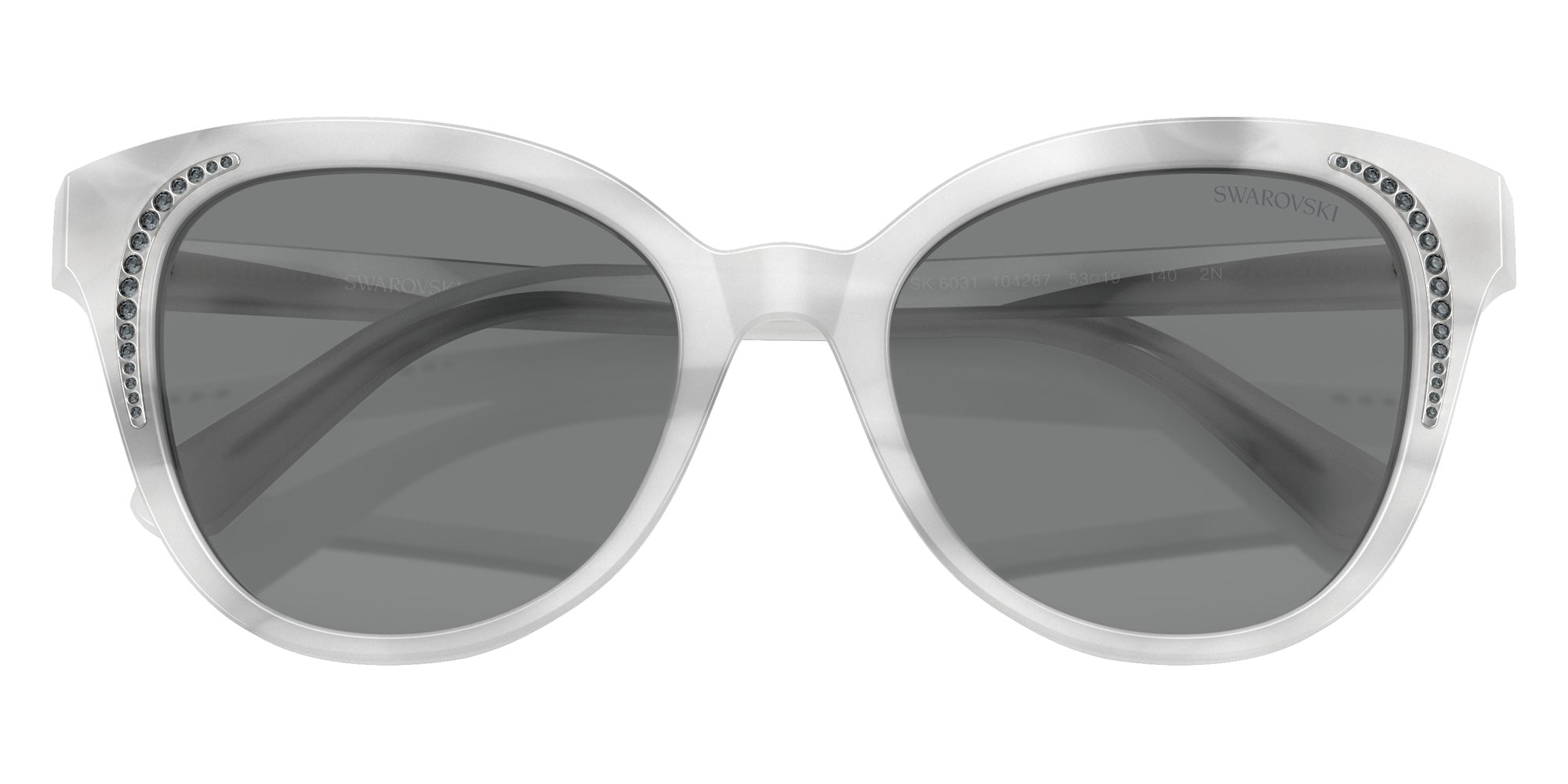 Swarovski SK6031 104287 53 - Striped White / Dark Gray #id:sk6031104287_s:108120