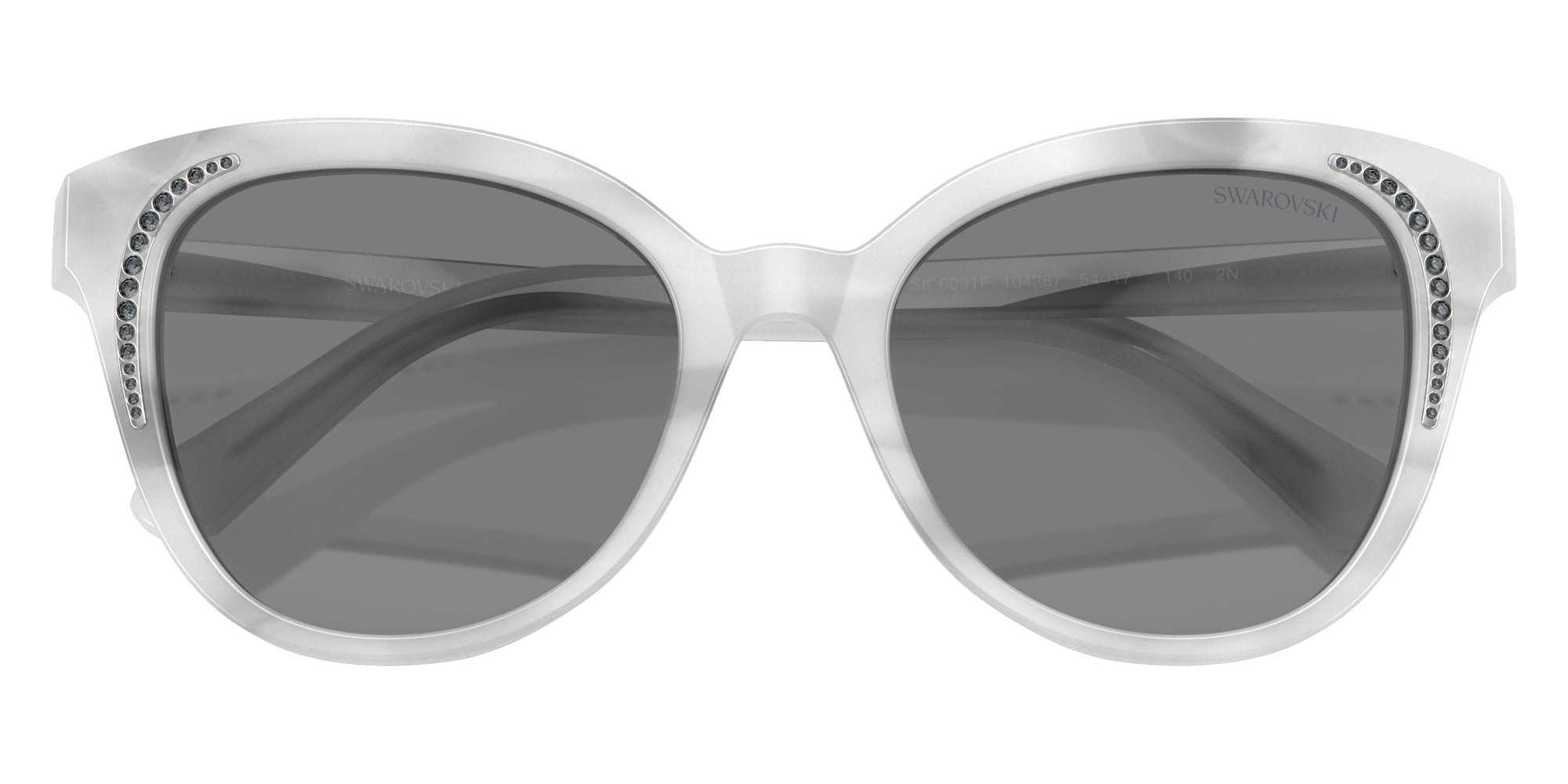 Swarovski SK6031F 104287 54 - Striped White / Dark Gray #id:sk6031f104287_s:106120