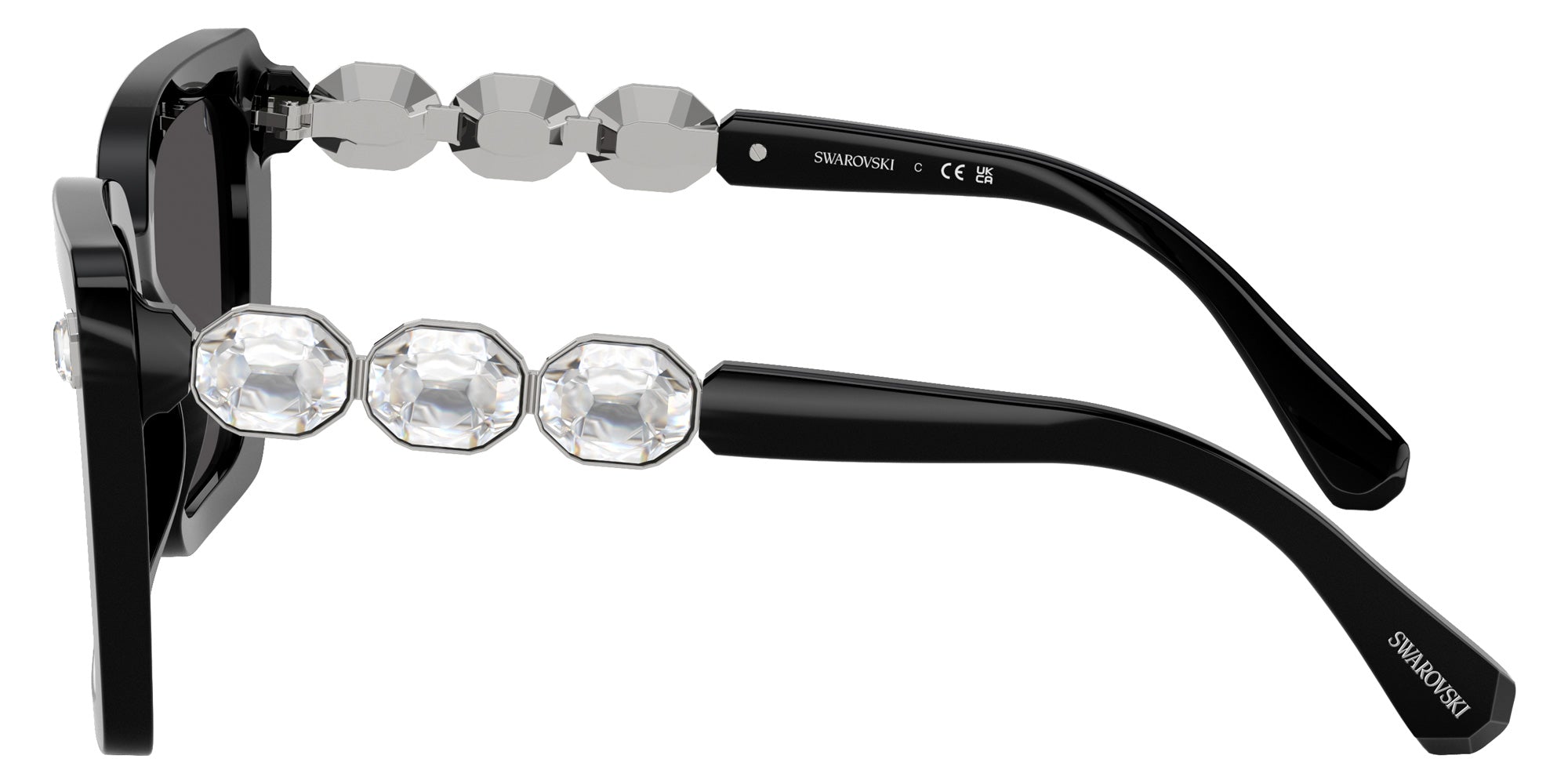 Swarovski SK6032F 100187 55 - Black / Dark Gray #id:sk6032f100187_s:100110