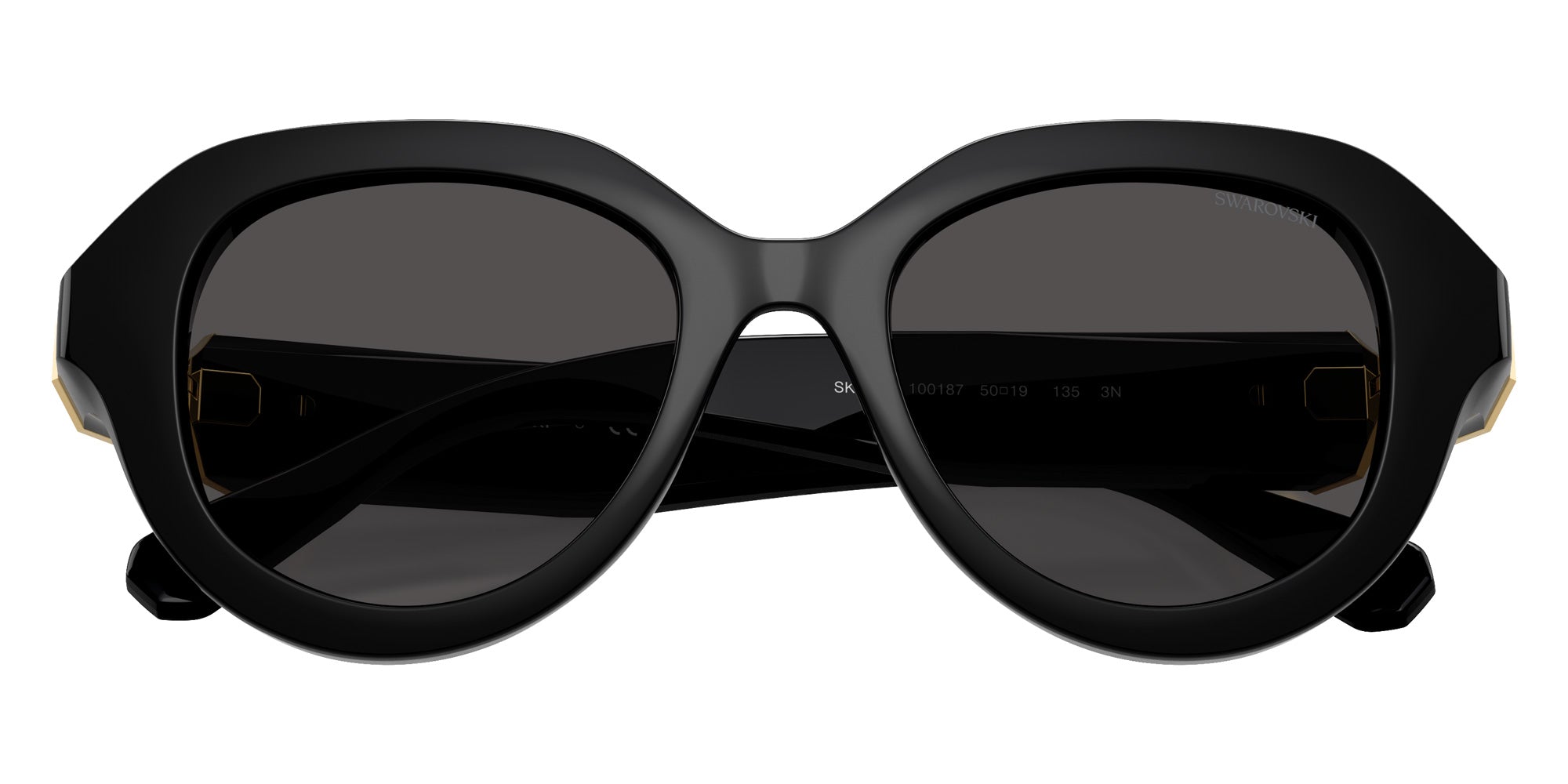 Swarovski SK6037 100187 50 - Black / Dark Gray #id:sk6037100187_s:100120