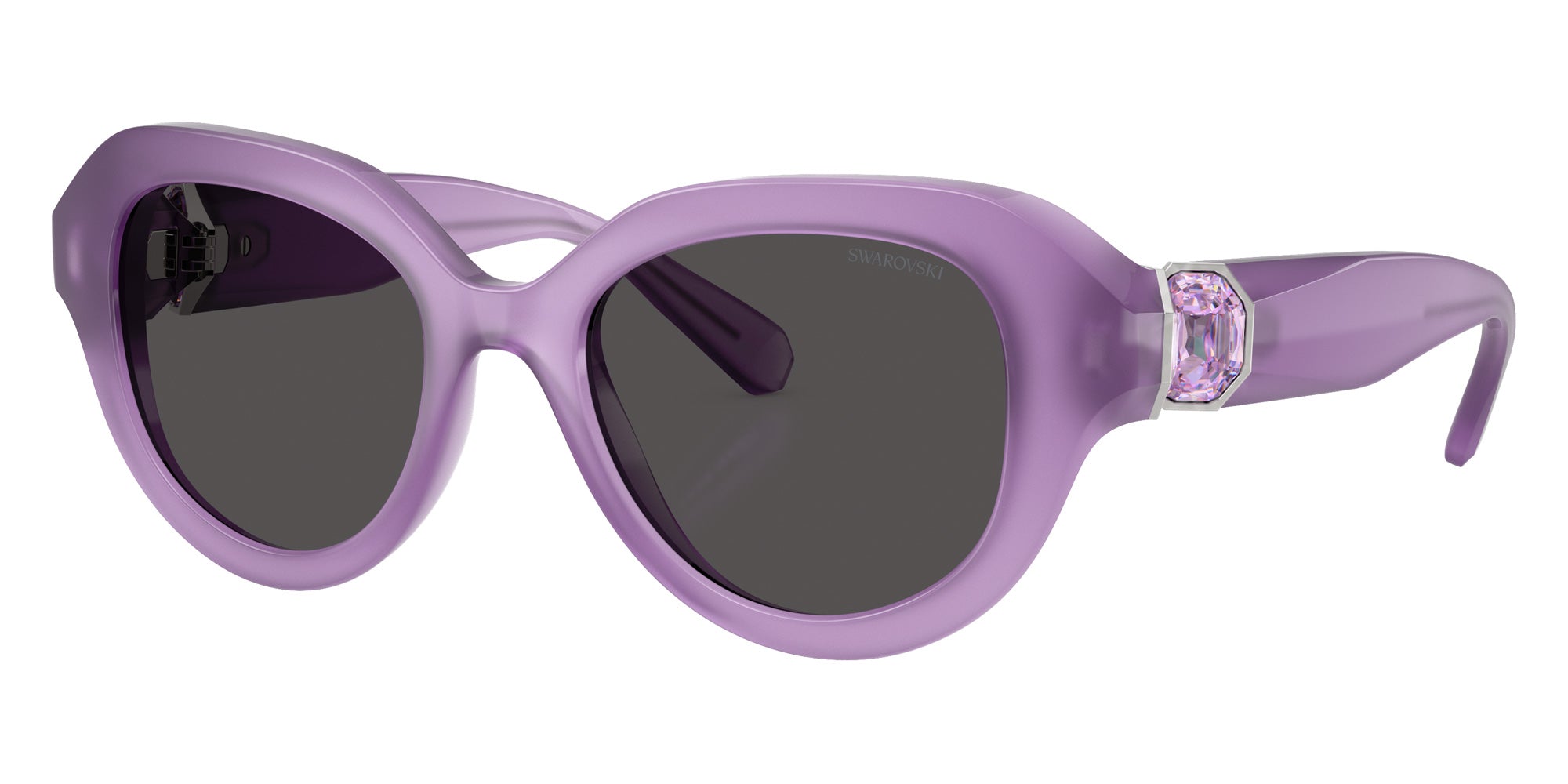 Swarovski SK6037F 107587 52 - Milky Lilac / Dark Gray #id:sk6037f107587_s:106105