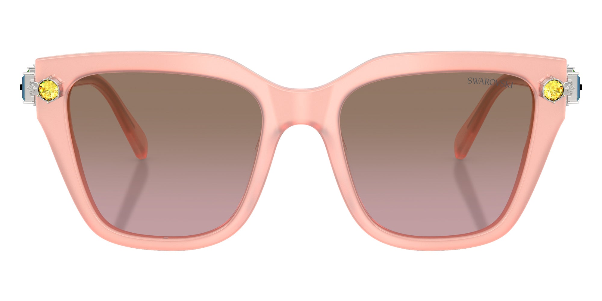 Swarovski SK6041F 104114 53 - Milky Pink / Dark Brown Dark Pink Grad Mirrored #id:sk6041f104114_s:106100