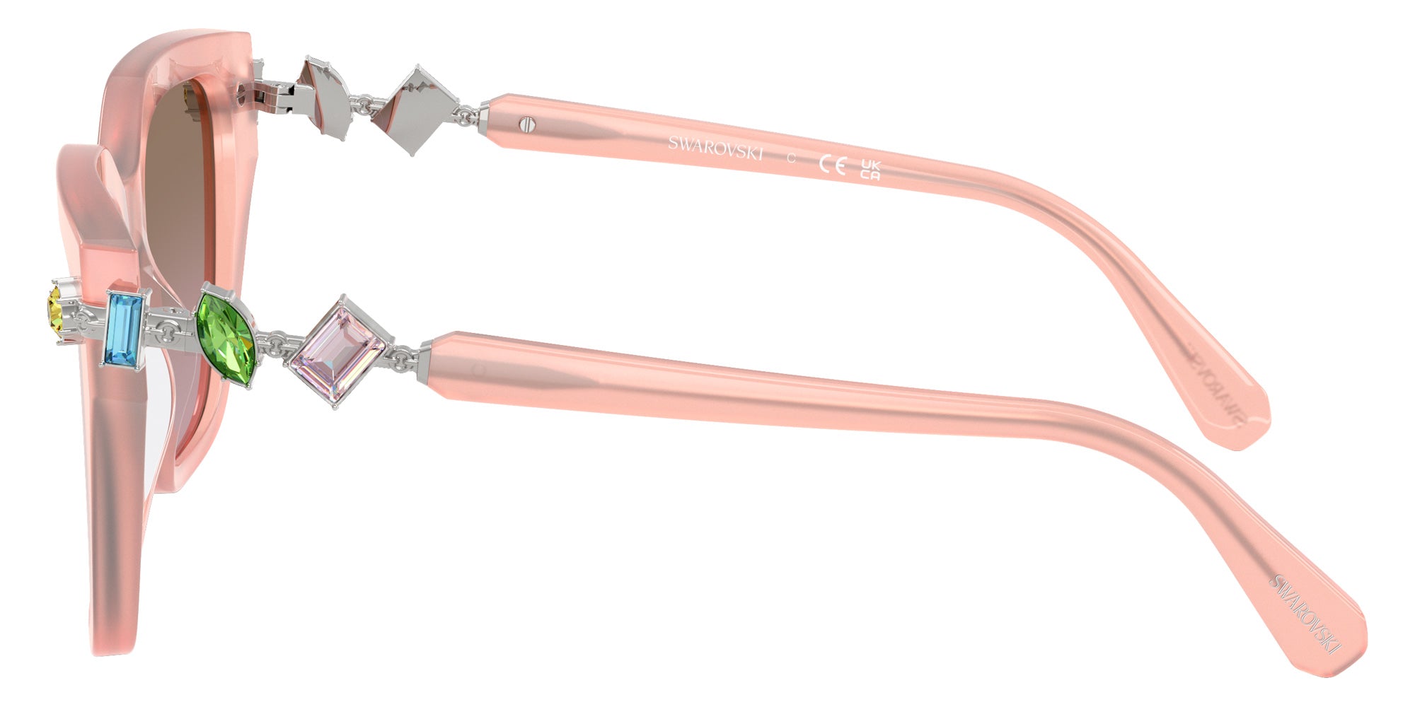 Swarovski SK6041F 104114 53 - Milky Pink / Dark Brown Dark Pink Grad Mirrored #id:sk6041f104114_s:106110
