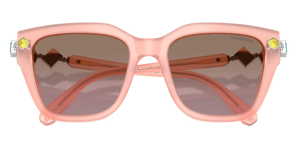 Swarovski SK6041F 104114 53 - Milky Pink / Dark Brown Dark Pink Grad Mirrored #id:sk6041f104114_s:106120