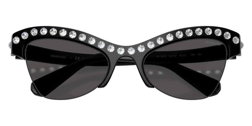 Swarovski SK6043 100187 55 - Black / Dark Gray #id:sk6043100187_s:100120