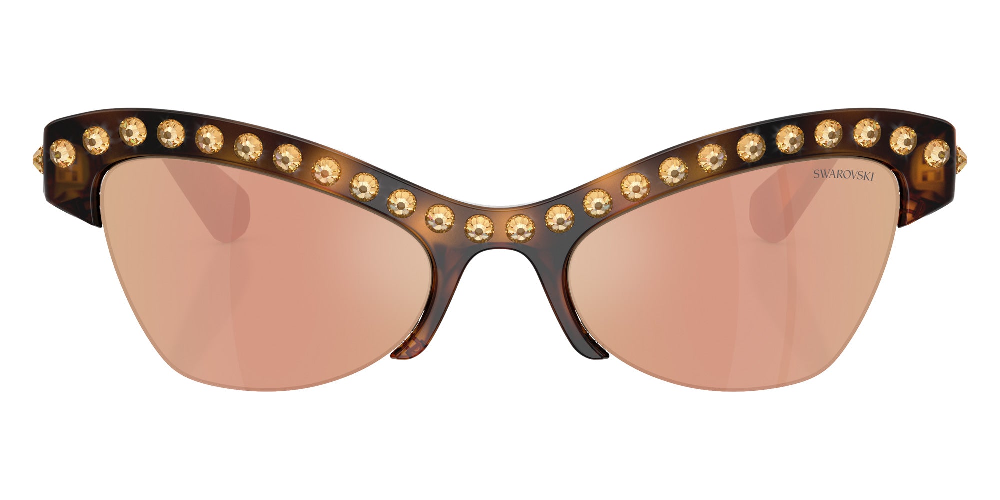 Swarovski SK6043 100271 55 - Havana / Dark Brown Mirrored Rose Gold #id:sk6043100271_s:102100