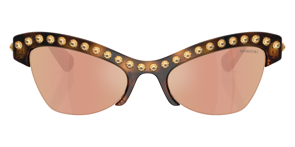 Swarovski SK6043 100271 55 - Havana / Dark Brown Mirrored Rose Gold #id:sk6043100271_s:102100
