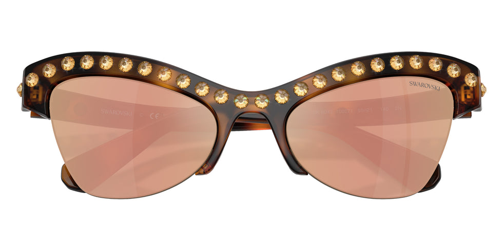 Swarovski SK6043 100271 55 - Havana / Dark Brown Mirrored Rose Gold #id:sk6043100271_s:102120
