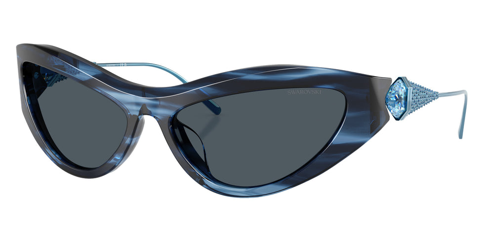 Swarovski SK6046 109087 60 - Striped Blue / Dark Gray #id:sk6046109087_s:104105