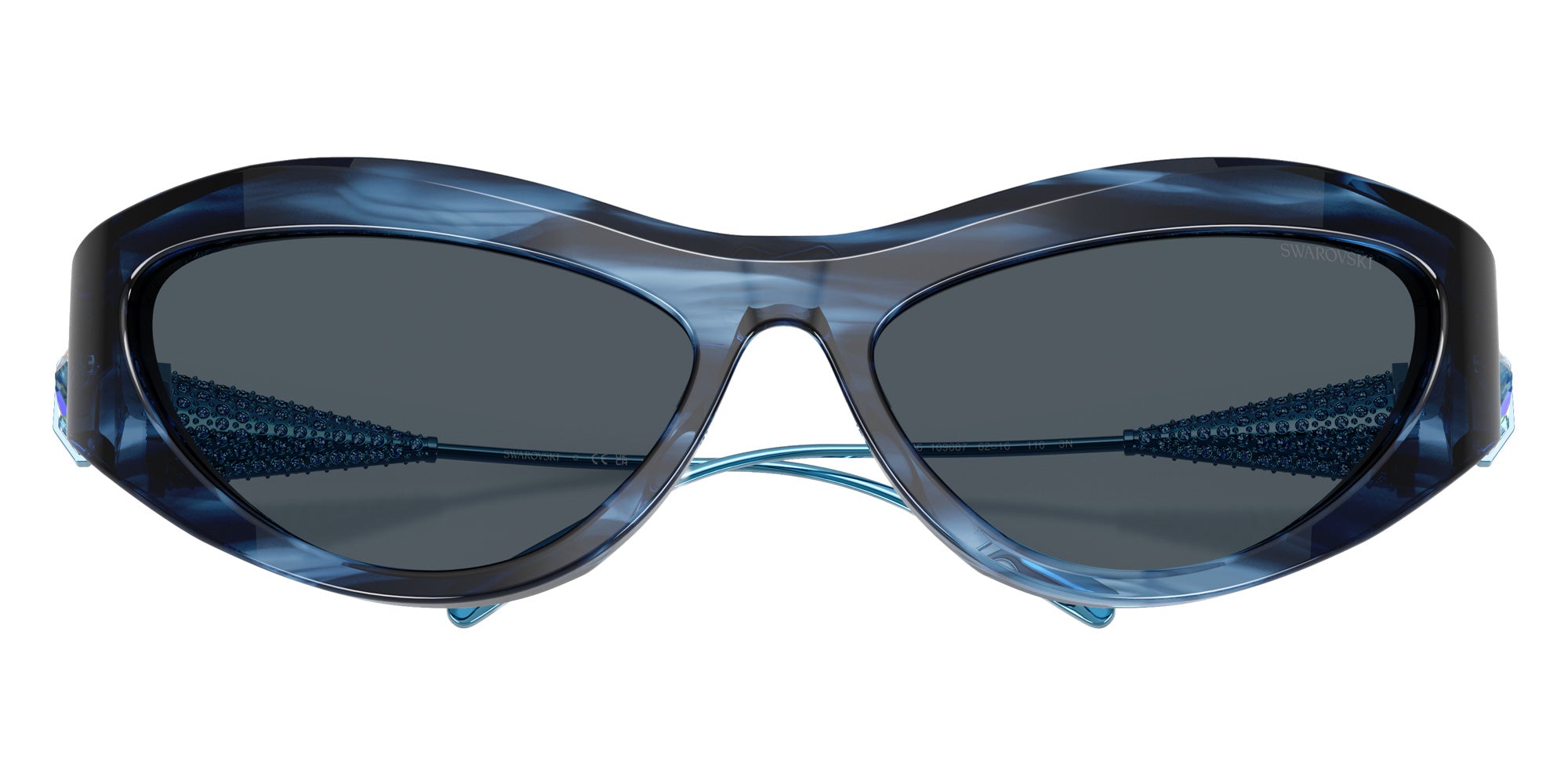 Swarovski SK6046 109087 60 - Striped Blue / Dark Gray #id:sk6046109087_s:104120